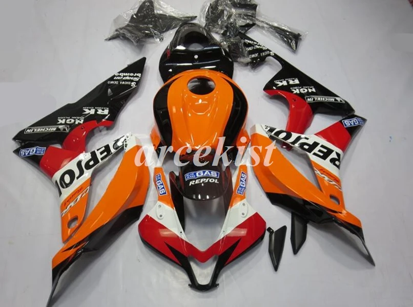 Литьевая Форма ABS мотоцикл Полный обтекатели комплект Подходит для HONDA CBR600RR F5 2007 2008 07 08 набор кузова Repsol