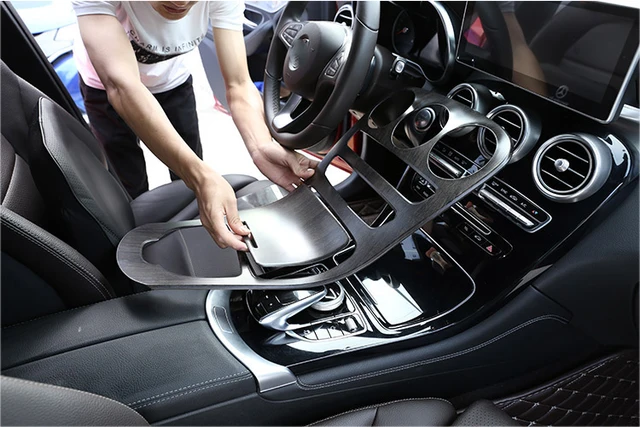 DIYUCAR Auto-Zentralkonsole aus ABS-Kunststoff, für Benz C-Klasse W204 C180  C200 2010–2014, Zubehör : : Auto & Motorrad