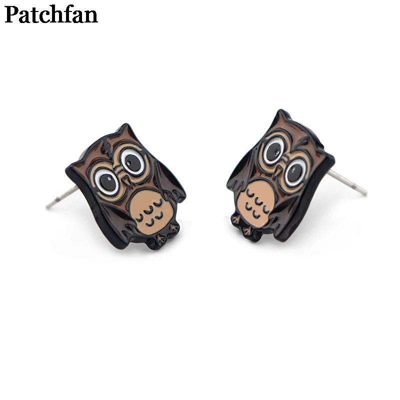 Patchfan сова животное мультфильм Забавный Аниме Дизайн для сережек вечерние сувениры Ювелирные изделия для девушки на день рождения подарки A2261