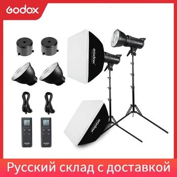 

2x Godox SL-60W 60Ws 5600K Studio LED Continuous Photo Video Light + 2x 1.8m Light Stand + 2x 60x90cm Softbox LED Light Kit