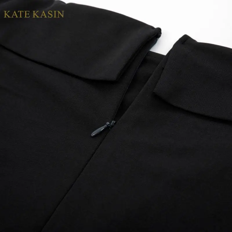 Kate Kasin Формальное вечернее платье-карандаш женская элегантная одежда для работы с открытыми плечами деловое офисное облегающее Платье облегающее бедра