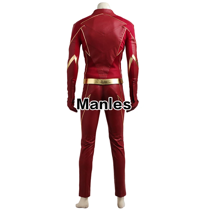The Flash Season 4 Cosplay Barry Allen Costume Dc Comics Jacket Superhero Halloween Mask Adult Men