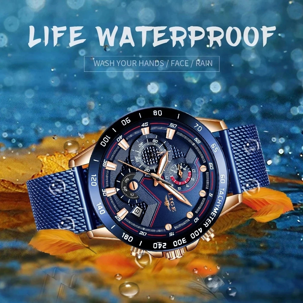 LIGE New Creative Women for Watch Luxury Rose gold Quartz Ladies Watch Relogio Feminino Mesh Band Wristwatches Clock Reloj Mujer