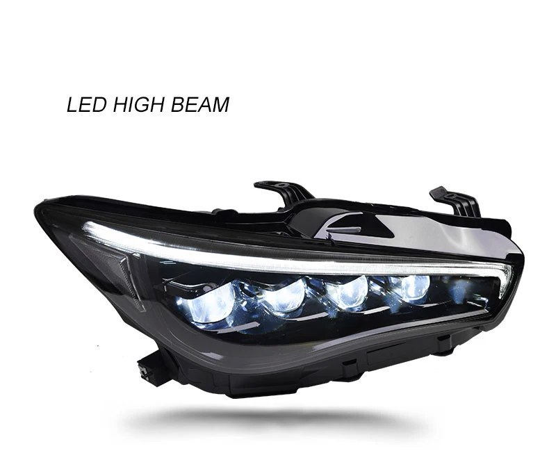 Ar Стайлинг для Infiniti Q50L все фары U angel eyes DRL для Infiniti Q50L полный светодиодный фонарь
