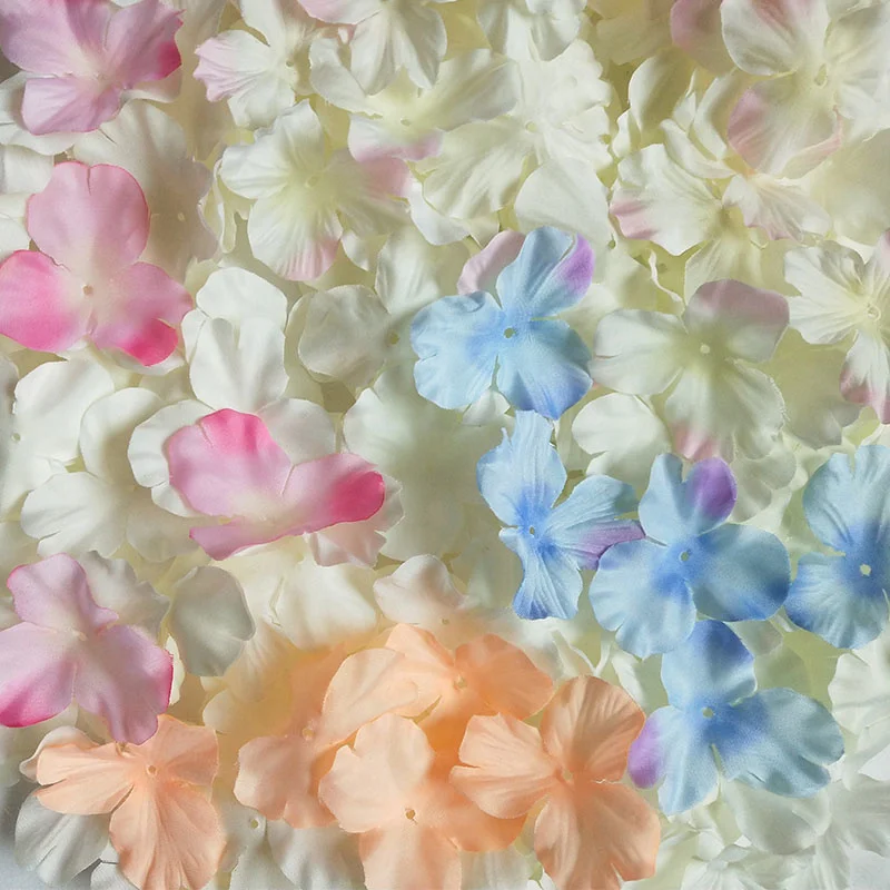

Wedding Party DIY Petal Triangle Rose Hydrangea Petal Peach Blossom Cherry Scene Layout Clothing Decoration Paillettes Fabric