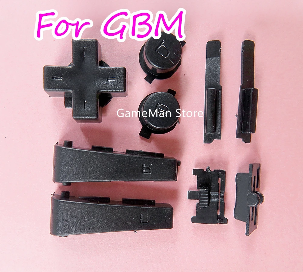 2Set Bottoni Pieni In Plastica Nero Bianco L R Pulsanti Tastiere Per Gameboy Micro Pulsanti Cornice Per Pulsanti Gbm D Pad