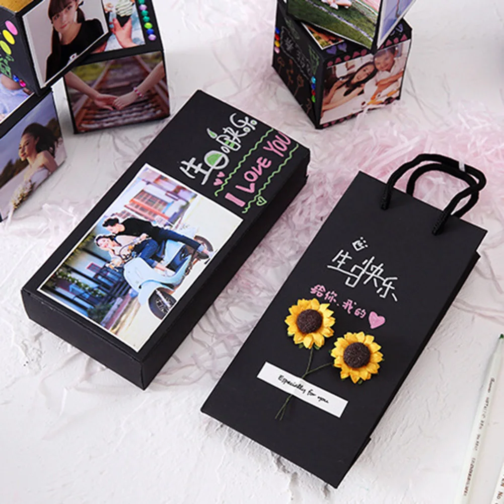 DIY Explosion Box Photo Album Box Love Memories Scrapbook Gift Box for  Birthday Valentine's Day Anniversary Wedding Christmas