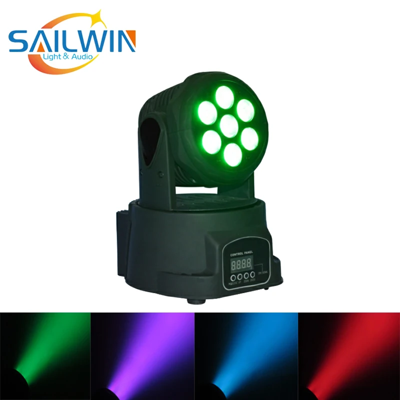 

100W Cheap Good Quality 7*8W 4in1 RGBW LED Moving Head Wash Light DJ Stage Lighting Lyre For Disco Event Party Club
