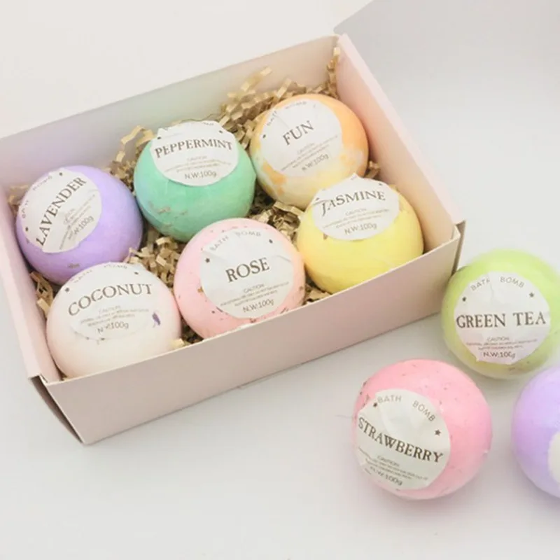 

6Pcs Bath Bomb Gift Deep Sea Body Bath Salt Essential Oil Natural Bubble Bath Ball Handmade Bath Bombs
