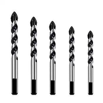 

5 Pieces Multi-Material Tungsten Carbide Drill Bit Set for Porcelain Ceramic Tile,Concrete,Brick,Glass,Plastic Masonry and Wood(
