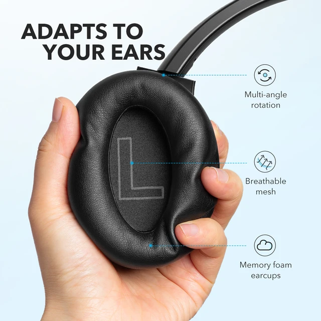 Soundcore przez Anker życie Q20 + aktywna redukcja szumów bezprzewodowy bluetooth słuchawki, 40H czas odtwarzania, hi-res Audio, Soundcore aplikacji 6
