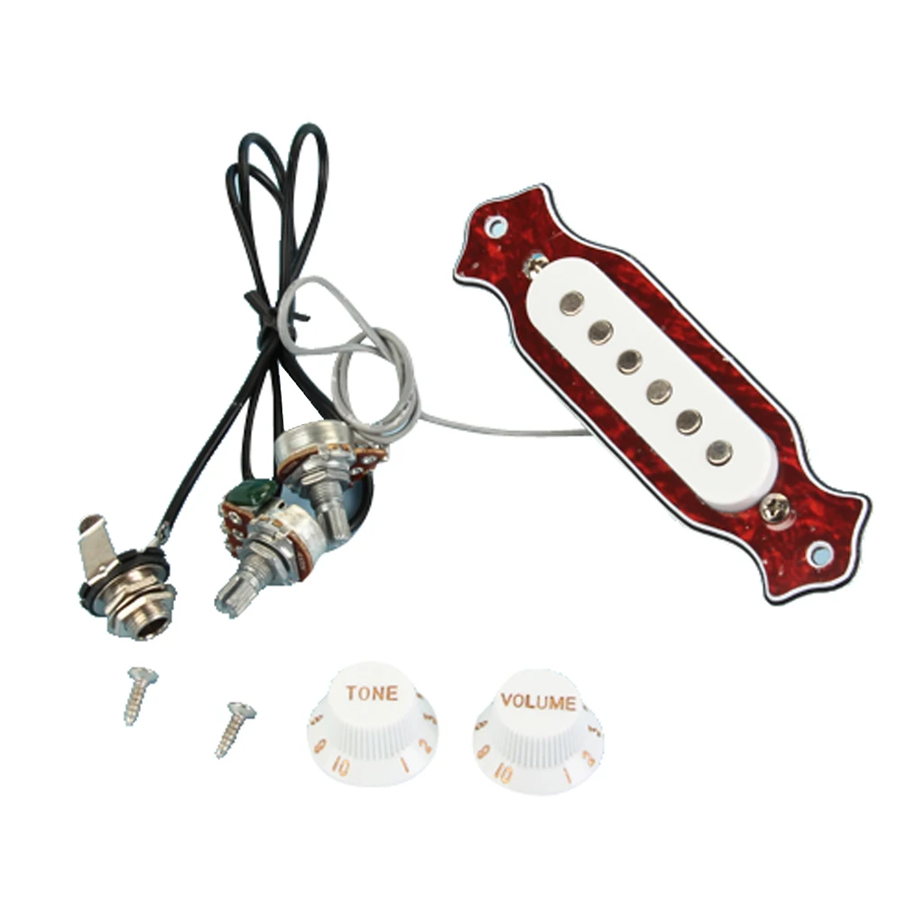 Set Of Single Coil Magnetic Acoustic Guitar Pickup With Volume Tone Control NEW