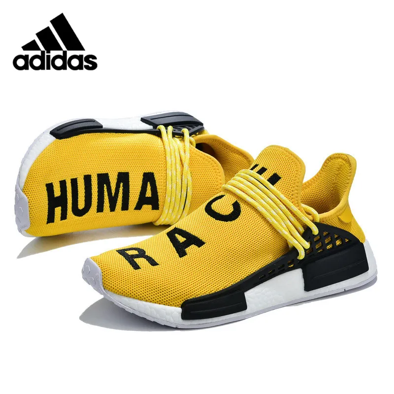 Оригинальные женские беговые кроссовки Adidas Human Race Ⅰ 1 желтого цвета мужская обувь