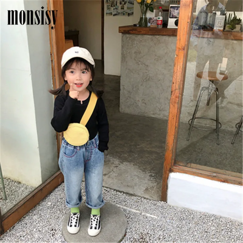 Детская поясная сумка Monsisy для мальчиков и девочек забавная холщовая сумочка на