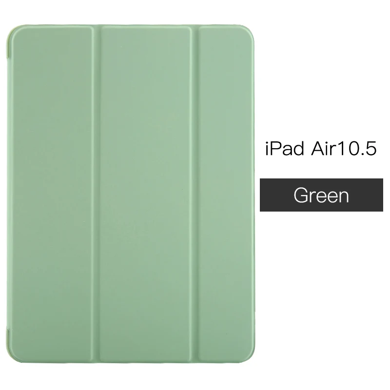 for Pro 10.5 Green Обновление для ipad 9,7 чехол для смарт ПУ; кожа; силикон три раза Стенд задняя крышка для ipad Pro 10,5 чехол Fundas - Цвет: for Pro 10.5 Green