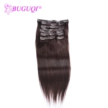 Cheap BUGUQI Hair Clip In Human Hair Extensions Brazilian #2 Remy 16 To 26 Inch 100g Machine Made Clip Human Hair Extensions Cheap BUGUQI Hair Clip In Human Hair Extensions Brazilian #2 Remy 16 To 26 Inch 100g Machine Made Clip Human Hair Extensions