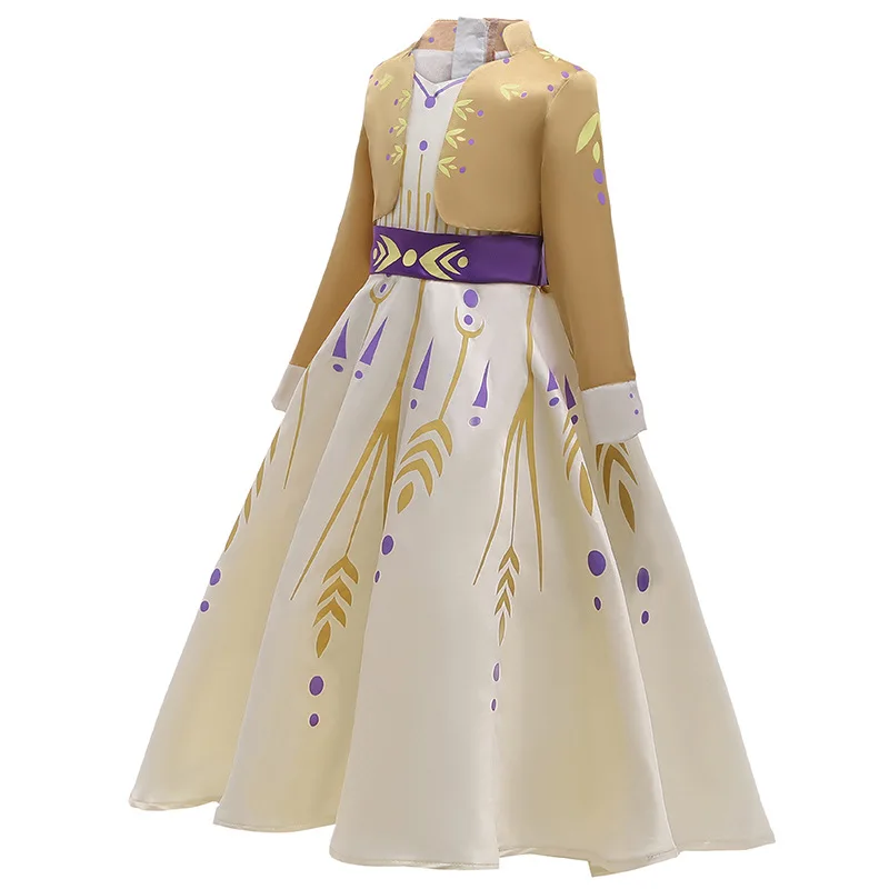 «Холодное сердце» 2 Косплэй queen Платья Эльзы костюмы платье принцессы Анны для девочек вечерние платья «фантазия» комплект одежды для девочек