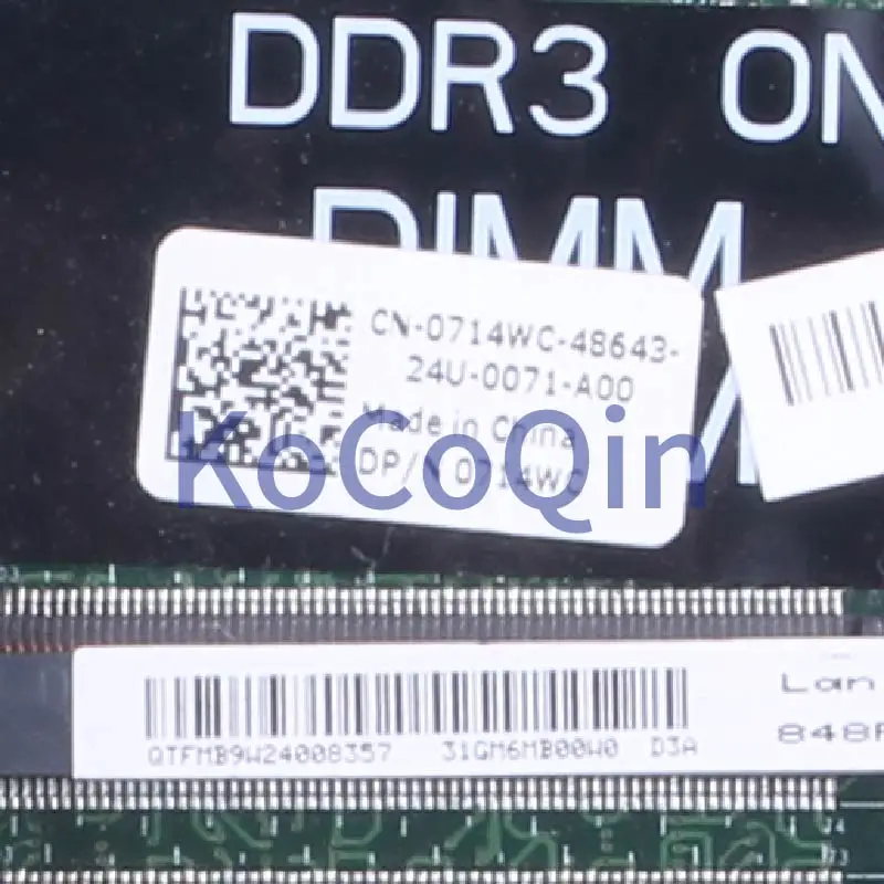 para Dell Inspiron L502x Computador Portátil Mainboard Dagm6cmb8d0 0714wc N12p-gs-a1 Hm67 Ddr3 Placa-mãe Placa-mãe para notebook - Imagem 3