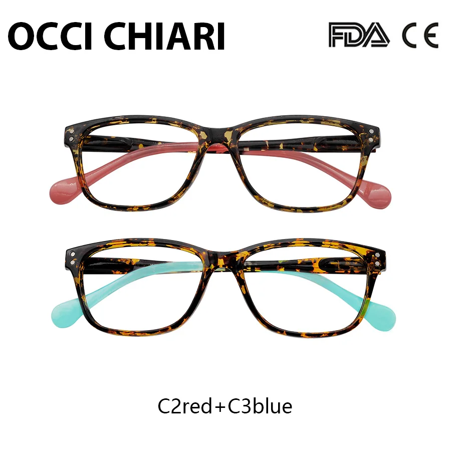 C2red C3blue OCCI CHIARI, 2 упаковки, анти-синие блокирующие очки для чтения, женские многофокальные прогрессивные очки+ 1,0+ 1,5+ 2,0+ 2,5+ 3,0+ 3,5 подарок для мамы - Цвет оправы: C2red C3blue
