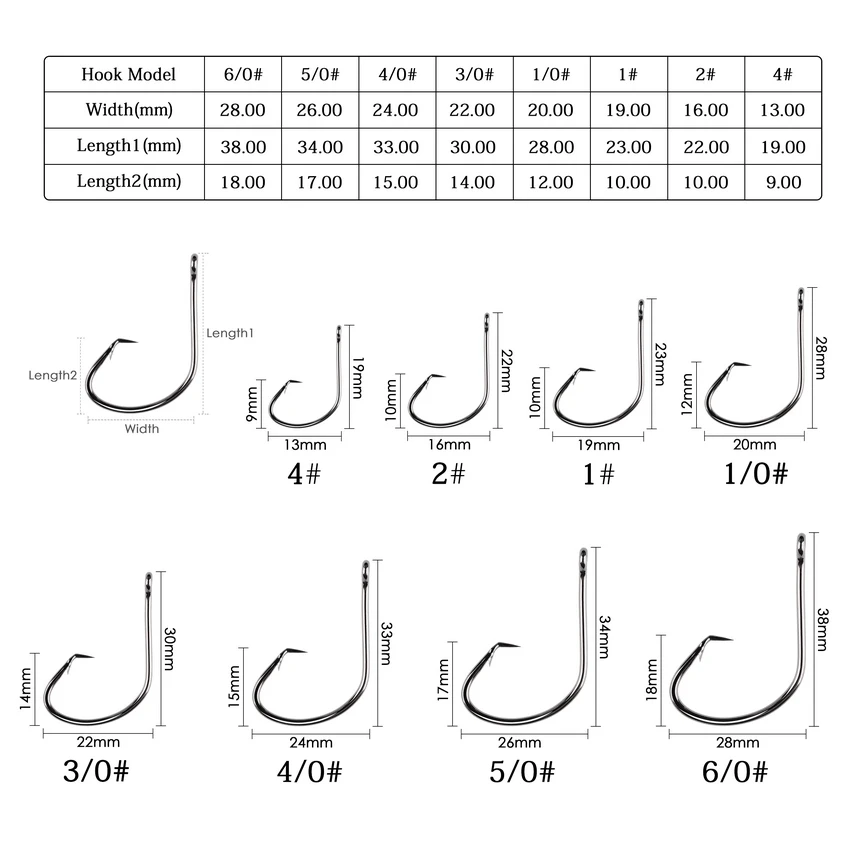 100pcs Circle Hooks for Fishing Hook for Saltwater - My Blog