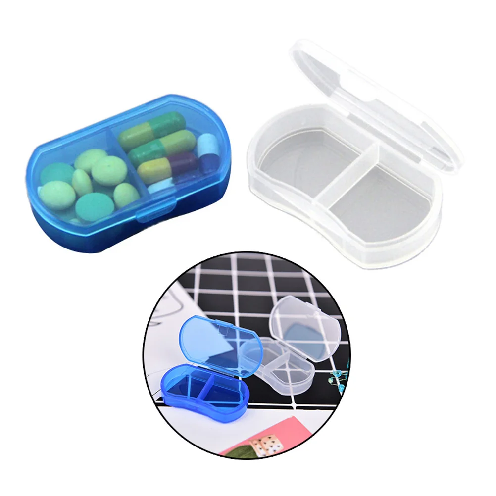 Портативная коробка для таблеток, металлический резак для таблеток, серебристый складной чехол для таблеток, контейнер для хранения косметики, органайзер для лекарств - Цвет: 1pc random