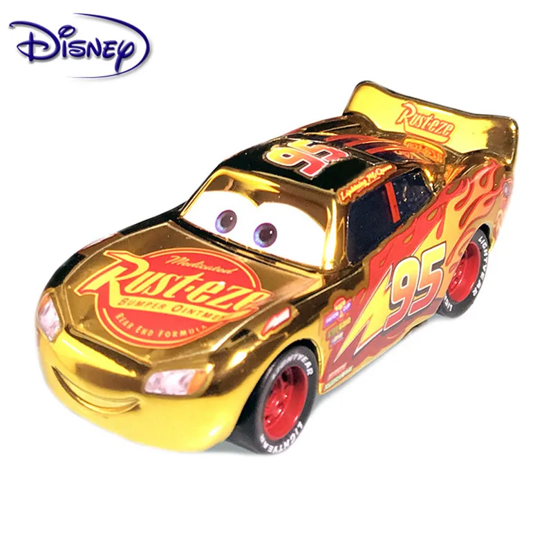 Disney Plating Cars цвет серебристый золотой молния McQueen металл литье под давлением