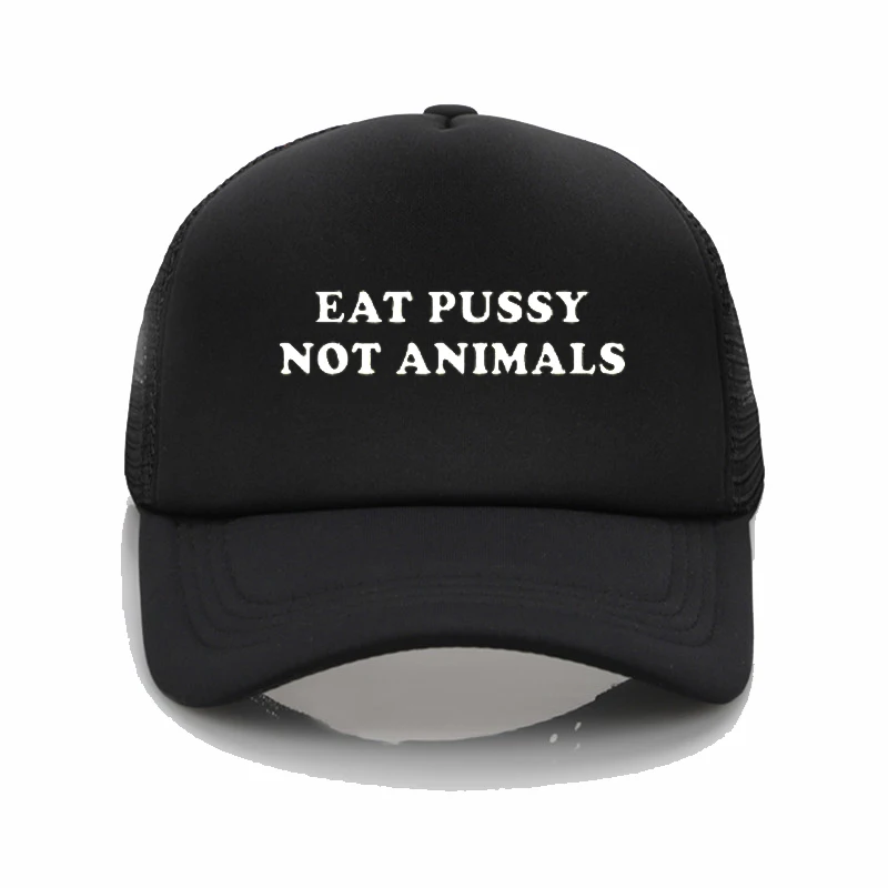 Eat Pussy шапка с сеткой eat pussy ее vegan печать бейсболка Мужская wo мужская летняя Трендовая шапка новая Солнцезащитная шляпа пляжный козырек шляпа