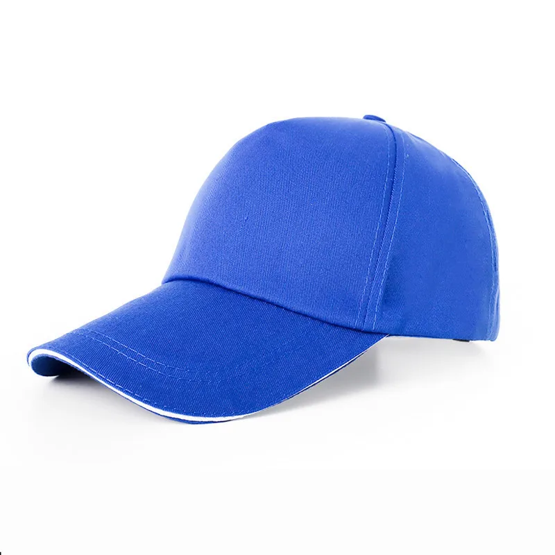 Мужские козырьки, хлопковая рекламная Кепка, логотип, печать на заказ, рабочая шляпа, женская летняя повседневная бейсболка, Мужская бейсболка - Цвет: Синий