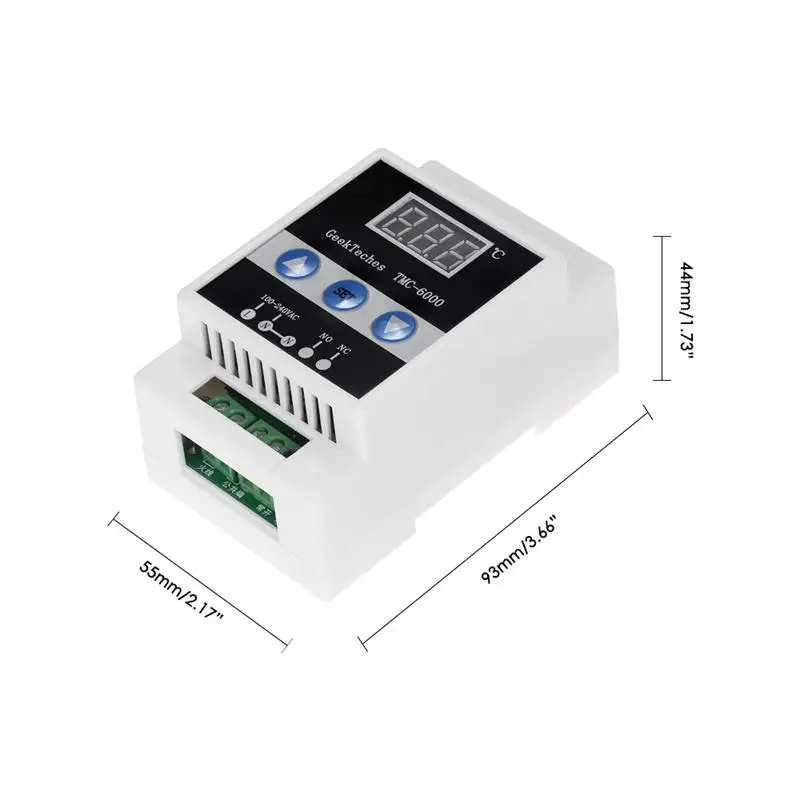 Топ TMC-6000 110-240 В направляющая терморегулятор цифровой регулятор температуры Термостат холодильное Отопление температура