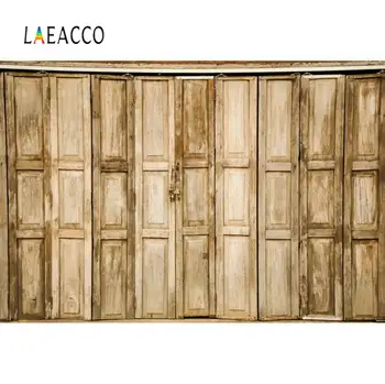 

Laeacco Wooden Door Planks Warehouse Porch Party Decor Pattern Photographic Background Photo Backdrop Photo Studio