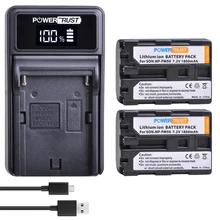 PowerTrust NP-FM50 NPFM50 FM55H akumulator + LED USB ładowarka do sony NP-FM51 NP-FM30 NP-FM55H DCR-PC101 A100 serii DSLR-A100