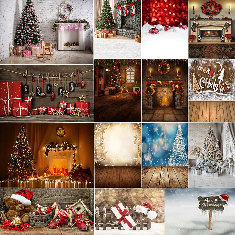 

WHISM 22 Styles 5*7 Feet Christmas Theme Painting Home Decoration Painting Photography Background Cloth Spray Painting Canvas