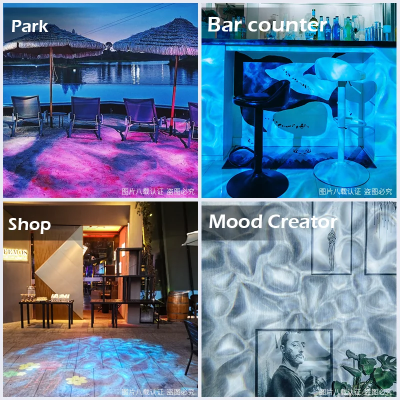 LED 오션 워터 웨이빙 램프 다이내믹 리플 라이트 리얼리스틱 프로젝션 램프 홈 장식 야외 분위기 조명