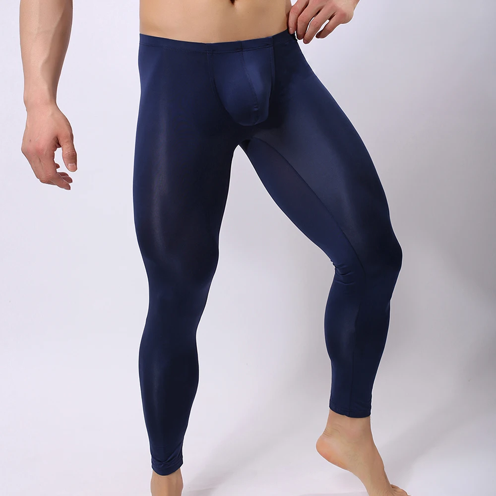 Мужское нижнее белье/Мужские пикантные прозрачные пижамные штаны из ледяного