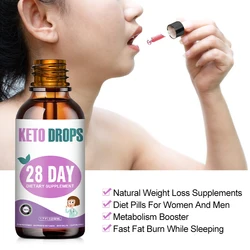 HFU Teatox BHB Keto Drops Full Body Weight Loss Slimming Products For Adults Fat Burning Natural Keto Appetite Suppressant