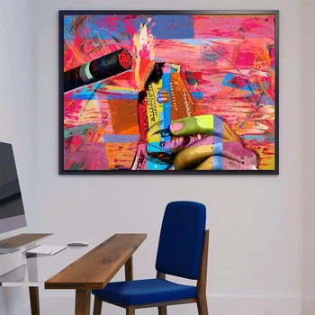 

Canvas Paitning Money To Blow Light A Cigarette Street Art Modern Pop Culture Canvas Money Quote Art Wall Picture for Home Decor