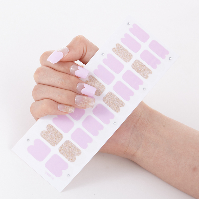 Tips/Sheet Pure Solid Color Minimalist Design Fashion Nail Stickers Self Adhesive Nail Sticker Nail Decoration Nail Strips