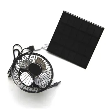 

3W 6V Solar Panel Powered Fan Portable USB Fan 4 inch Cooling Fan Ventilation For Outdoor Traveling Fishing Home Office