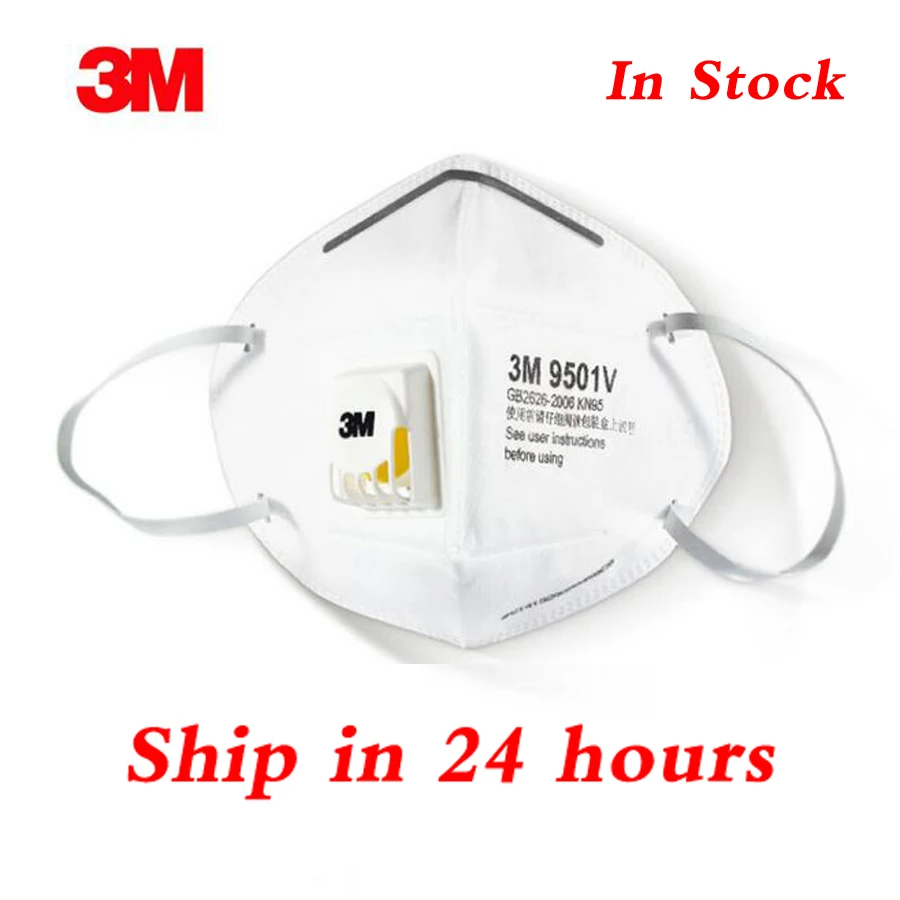 

9501V 25PCS/Box 3M N95 FFP3 ffp2 Anti influenza Mask Particulate Respirator Protective Mask Safety Mask Anti-PM 2.5 Sanitary Wor