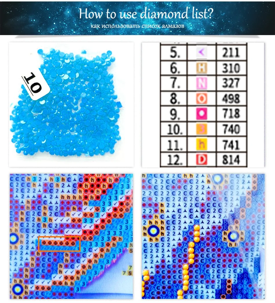 2 Diamond Painting 5D DIY Full Square Drill Fantasy Star Ocean Full Round EmbroiderDiamond Painting (9)