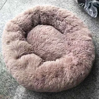 Brown Q082 Удобные товары для животных, Круглая Большая корзина для собак, домик для домашних животных, подушка, коврик для кошек, корзина для собак - Цвет: Brown