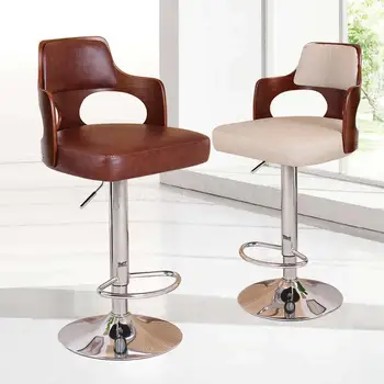 

Bar stool Nordic bar chair bar stool solid wood back rotation chair lift cash register chair high stool