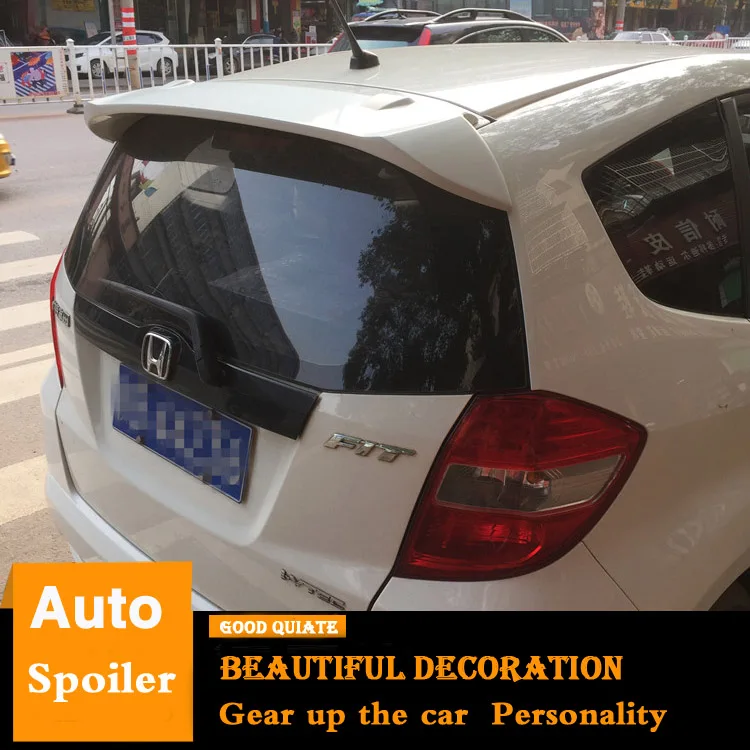 Спойлер для Honda Jazz Fit 2008 2013 Высокое качество ABS Материал автомобильное заднее
