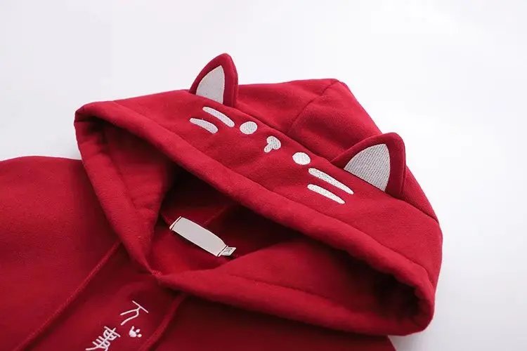 Kawaii Harajuku Style Neko Cat Autumn Hoodie