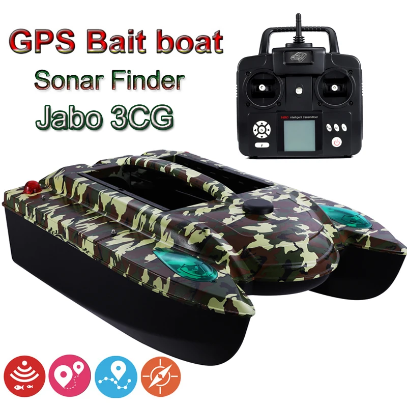 JABO3CG RC приманка Лодка Рыболовная лодка двойная 4 кг нагрузка GPS позиционирование