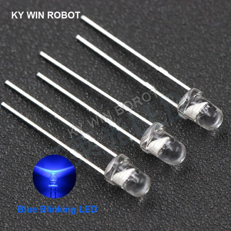 50pcs 3mm White Green Red Blue Yellow Light-Emitting-Diode Automatic Flashing LED Flash Control Blinking 3 mm LED Diode 1.5HZ