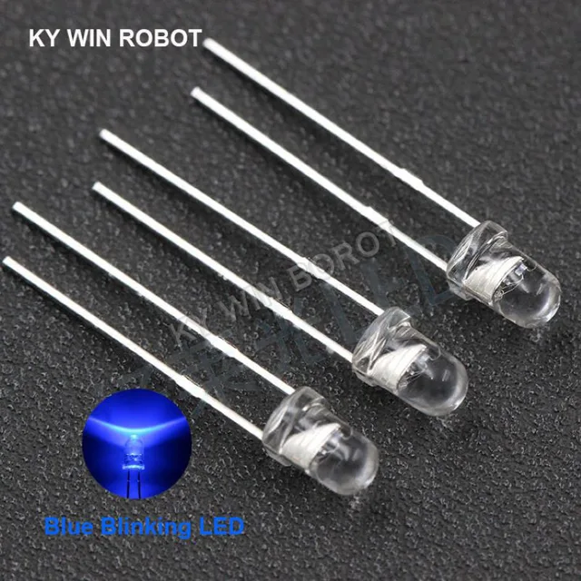 50pcs 3mm White Green Red Blue Yellow Light-Emitting-Diode Automatic Flashing LED Flash Control Blinking 3 mm LED Diode 1.5HZ 50pcs Blue