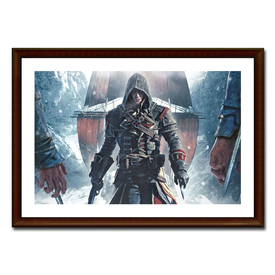 Assassin's Creed 5D алмазная вышивка Коннор персонаж фото жемчужные украшения подарок