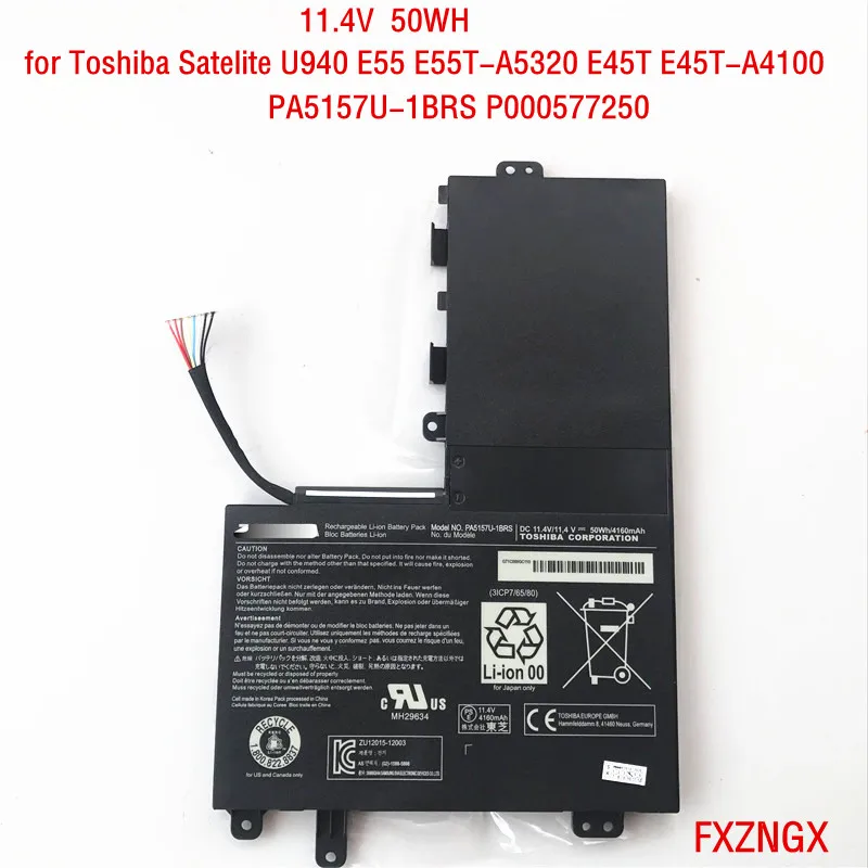 11,4 V 50WH P000577250 PA5157U-1BRS Батарея для Toshiba satelite U940 E45T E55T-A5320 E45T E45T-A4100