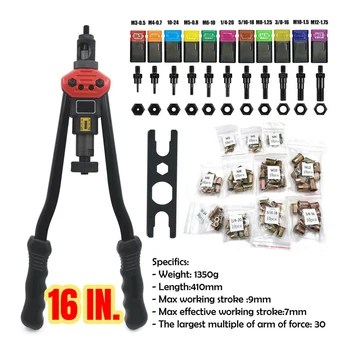 

Professional Manual Rivet Tool Suit Rivet Nut Thread DIY Locator Nut Metric System Riveting Hand Tool Easy To Use